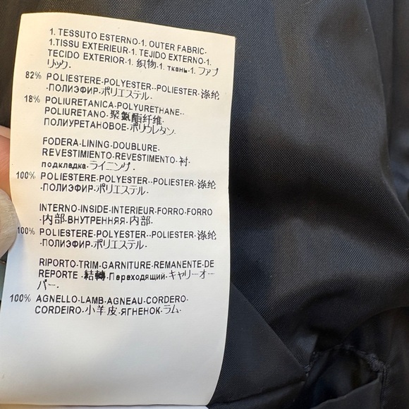 Versace Me's size Large Black Quilted + Leather Long Sleeve Vintage Moto Jacket - Picture 8 of 13